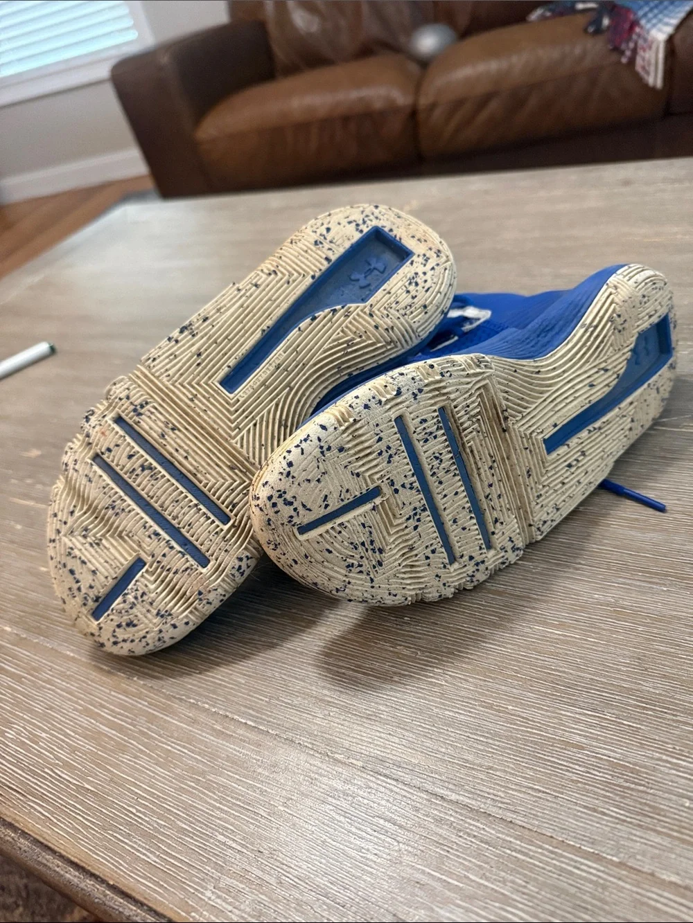 Under Armour Kids Blue High-Top Basketball Sneakers